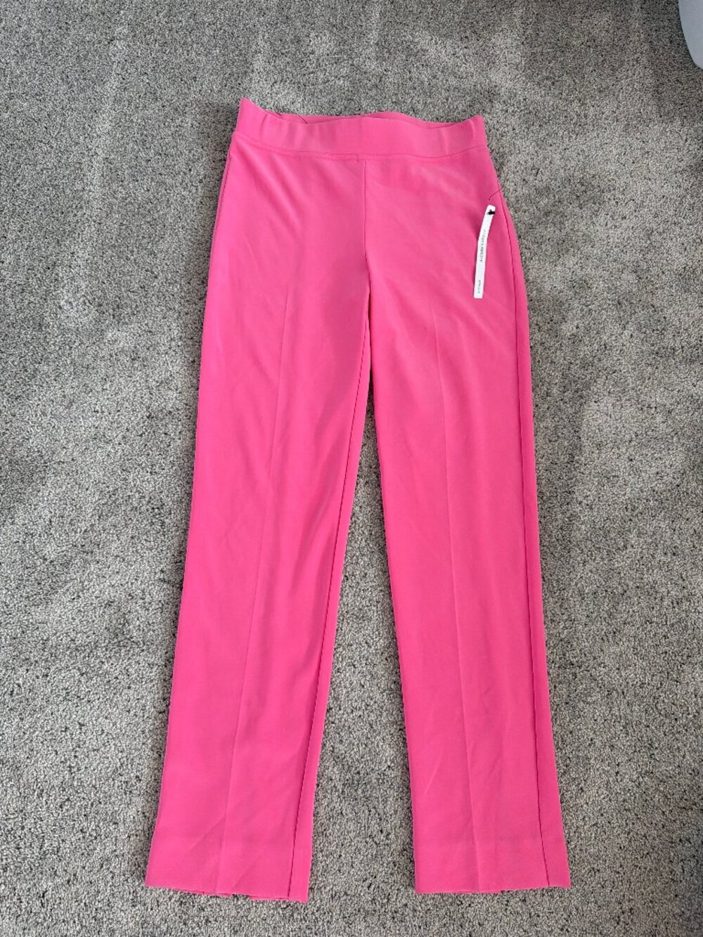 NWT Joseph Ribkoff Bubble Gum Pink Straight Leg Split Hem Pants Style 143105